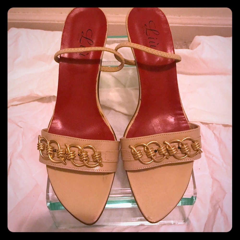 Italian low heeled sandal
